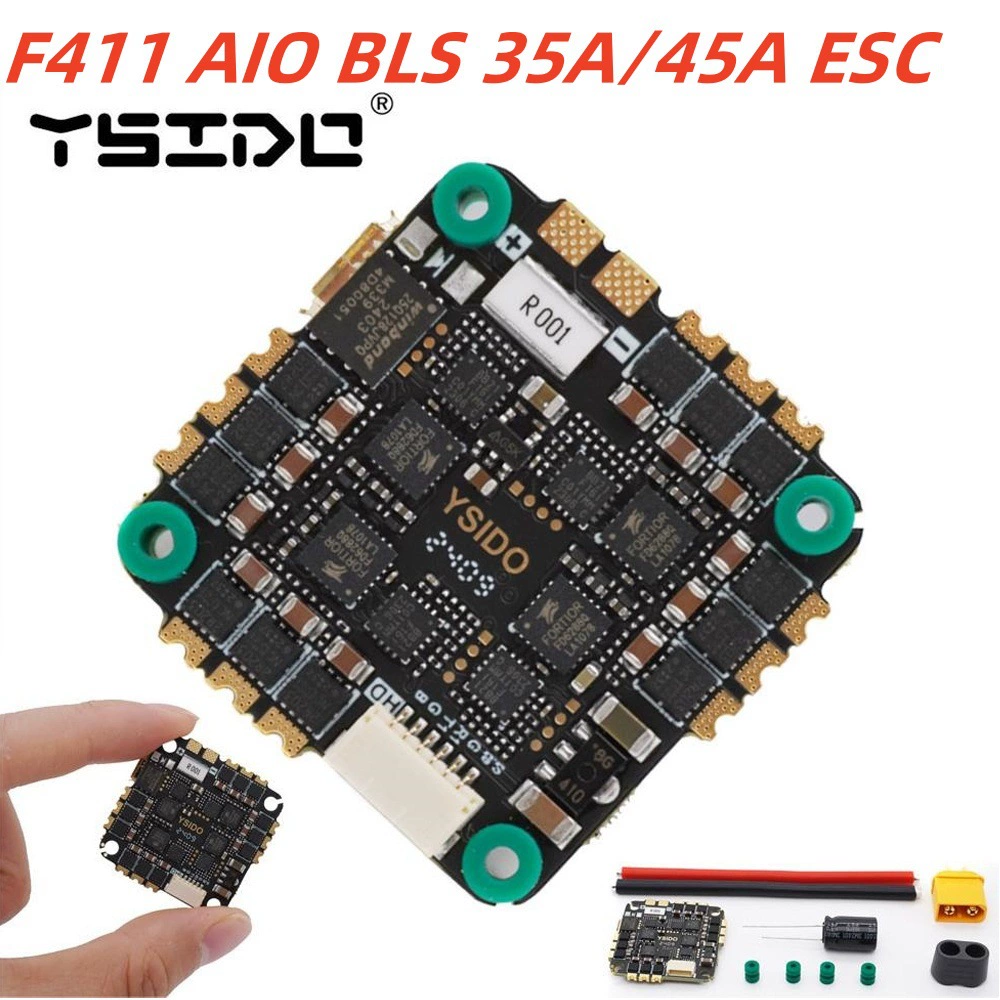 Mark4 5-дюймовый 2-6S F411 flight controller 35A 45A FPV пересечение дрон