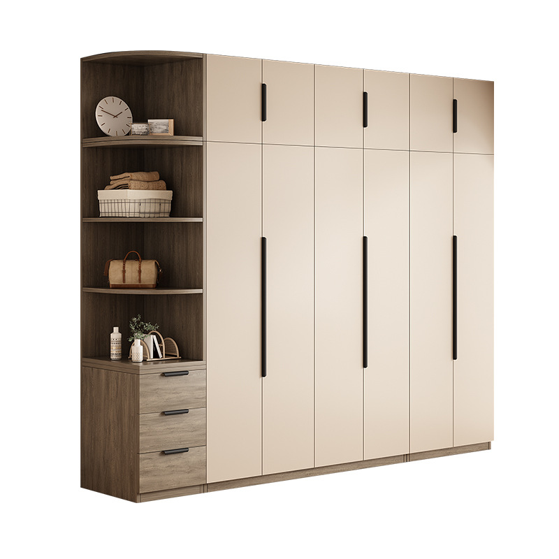 Armario doméstico dormitorio moderno simple puerta abierta pequeña casa de alquiler almacenar armario de almacenamiento armario de lujo ligero