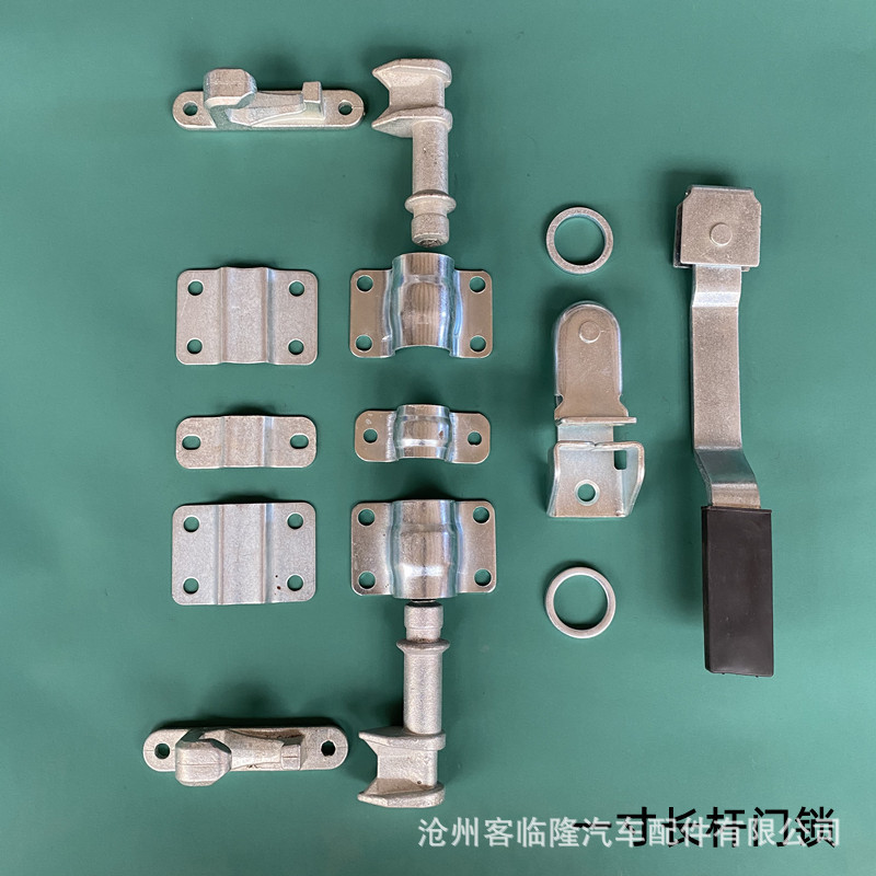 Semi-trailer cargo warehouse high rail compartment rear door lock Rod container one-inch pipe padlock handle iron heaven and earth rod accessories