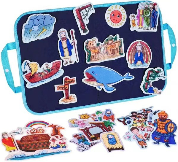 Amazon nuevo tablero de historia de felt transfronterizo para niños puzzle tablero de aprendizaje tablero de entrenamiento de bebés