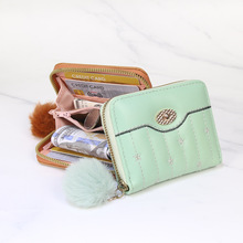 新款热销女士短款拉链小钱包韩版薄款学生零钱包硬币收纳钱夹