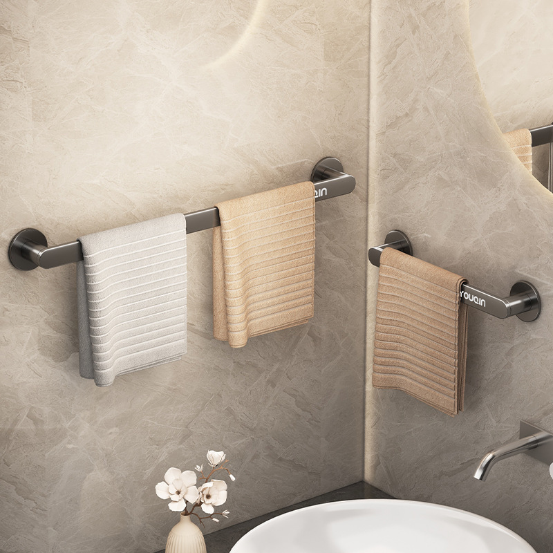 Bathroom Storage Rack Towel Rack Without Punching Bathroom Toilet Hanging Rod Type Hanging Towel Rag Storage Rack