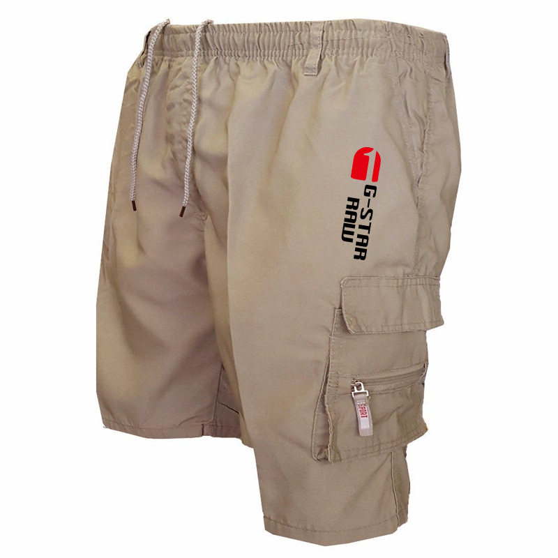 2024 New Printed Youth Men's Casual Work Shorts Loose Summer Outdoor Sports Pants_viptrois.com