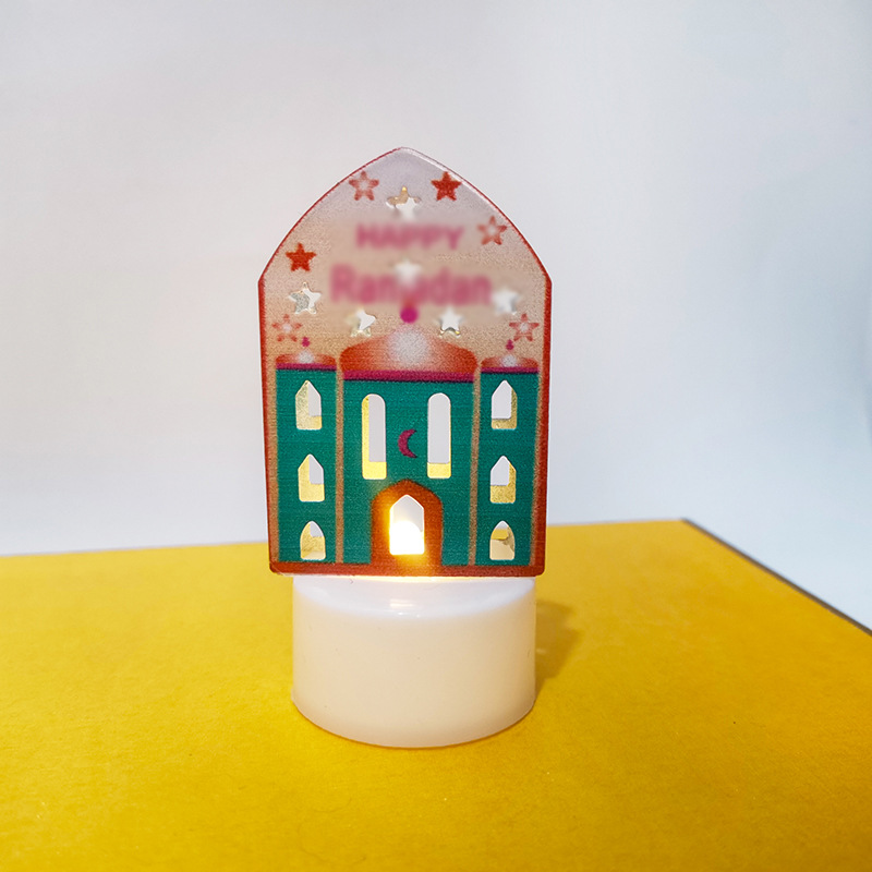 Nueva lámpara de vela electrónica LED iluminación creativa iluminación de atmósfera decoración pequeña lámpara de color hierro forjado estrella de modelado lámpara de noche