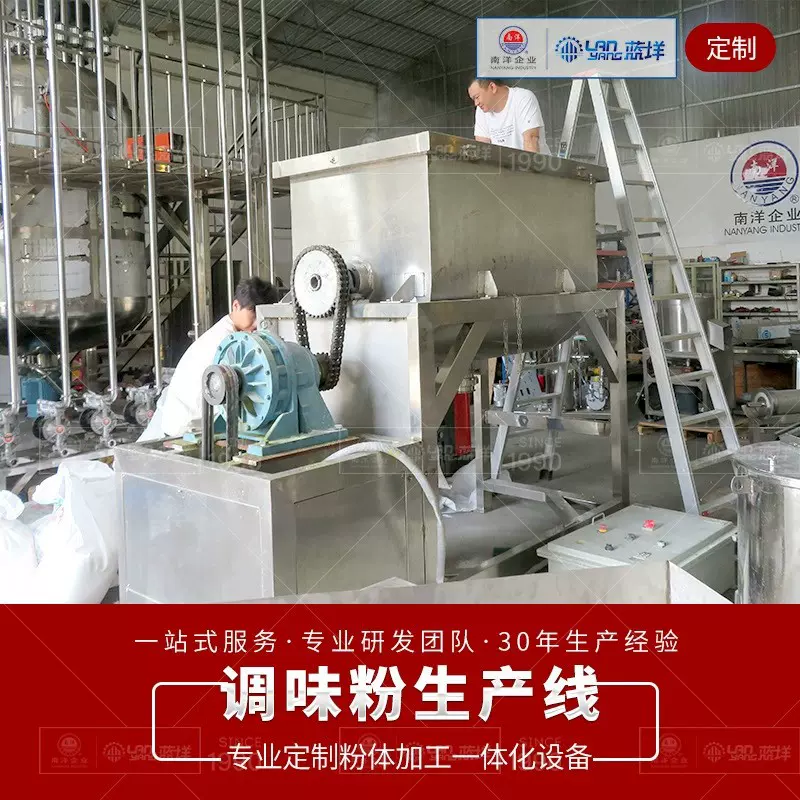 南洋工业型食品粉末混合机 调味粉混合生产线 自动化螺带混合设备