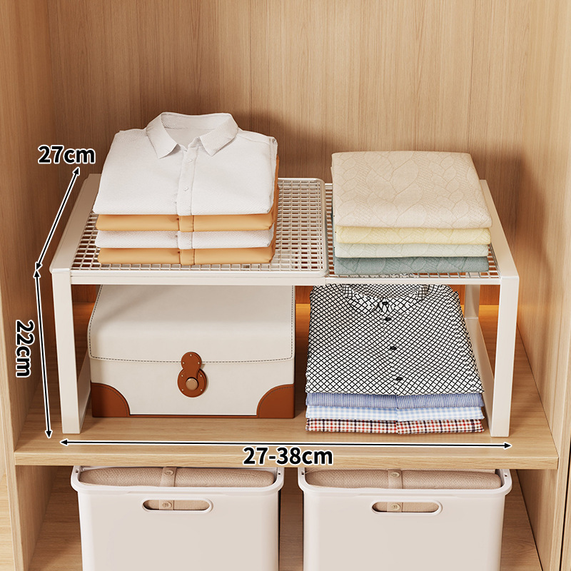 흰색 [접이식] 길이 27-38CM, 너비 27CM, 높이 22CM, 단일 레이어