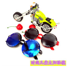 厂家现货批发2019新款儿童眼镜圆框太阳墨镜7701宝宝卡通潮遮阳镜