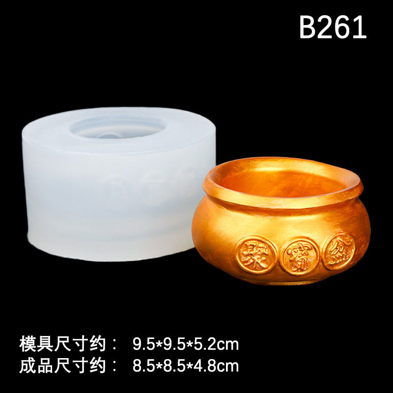 Jubao cuenca suerte bolsa de dinero lingote molde de silicona DIY personalizado hogar sala de estar Oficina recepción escritorio decoración molde