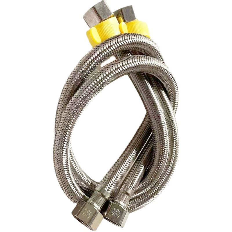 304 из нержавеющей стали плетеная труба кран водонагреватель впускной шланг унитаз Угловой клапан металлический мягкий соединительный трубы высокого давления