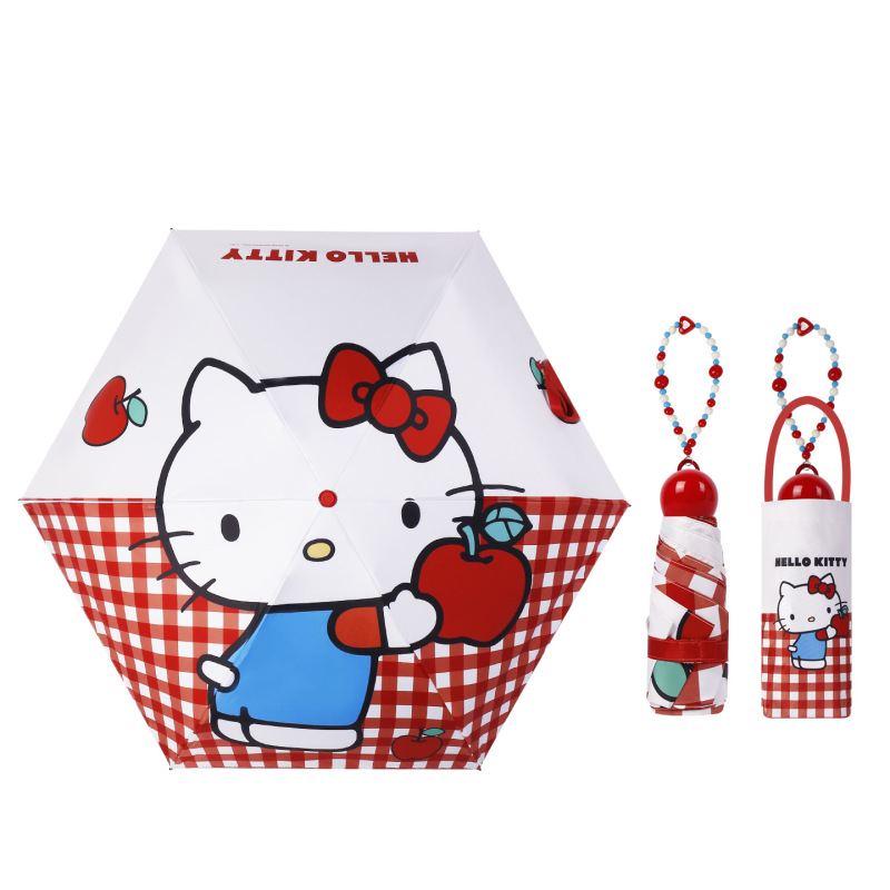 KT猫五折太阳伞超轻小巧便携可爱萌防晒防紫外线HelloKitty遮阳伞|undefined
