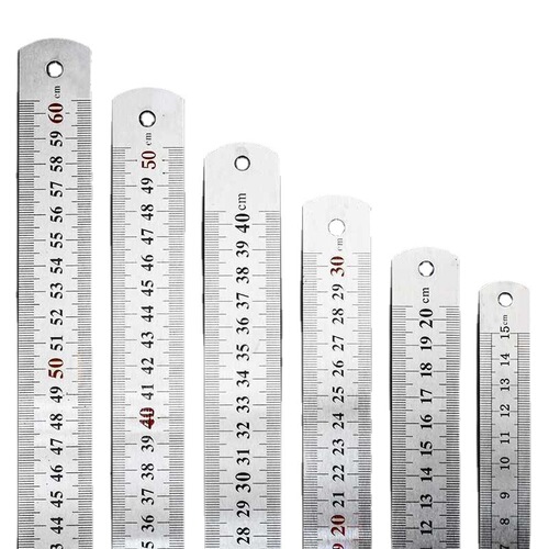 Wholesale stainless steel ruler, thickened and extended steel ruler, 150mm-2000mm metal double-sided ruler
