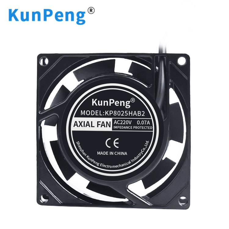 Kunpeng Electromechanical 8025 Cooling Fan Ball Ball 220 Small Fan Factory Direct Sales 110vAC AC Cooling Fan