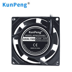 Kunpeng Electromechanical 8025 Cooling Fan Ball Ball 220 Small Fan Factory Direct Sales 110vAC AC Cooling Fan