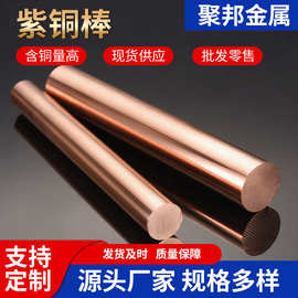 供应T2紫铜棒 TU2无氧铜棒 C1100红铜棒实心导电高纯度紫铜棒
