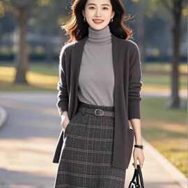 灰色针织开衫外套女装2025年春季新款时尚今年流行的感超好看上衣