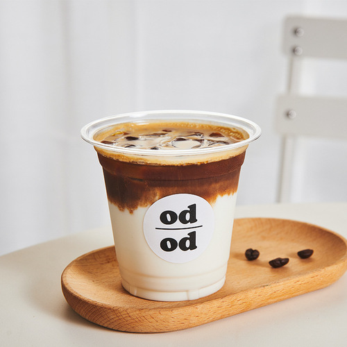 Factory wholesale 98 caliber disposable coffee cup cold drink cup high transparency thickened high-end takeaway milk tea cup