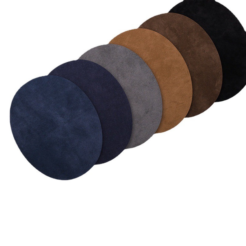 Corte de tela parche traje chaqueta suéter codo y la rodilla decoración parche flocado cuero ovalado planchado adhesivo OFERTA ESPECIAL
