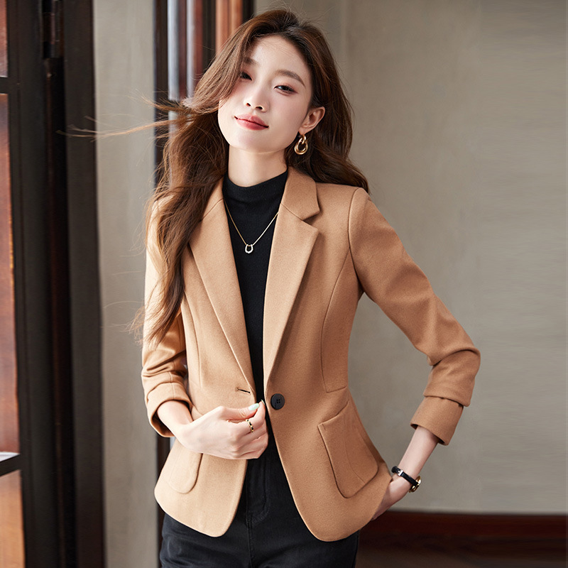 Professional elegant elite khaki autumn classic suit jacket