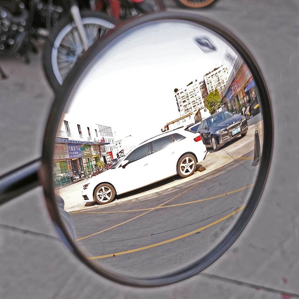 Suitable for Harley motorcycles, these rearview mirrors are designed for modification, featuring a unique small round shape and a universal convex reflective surface