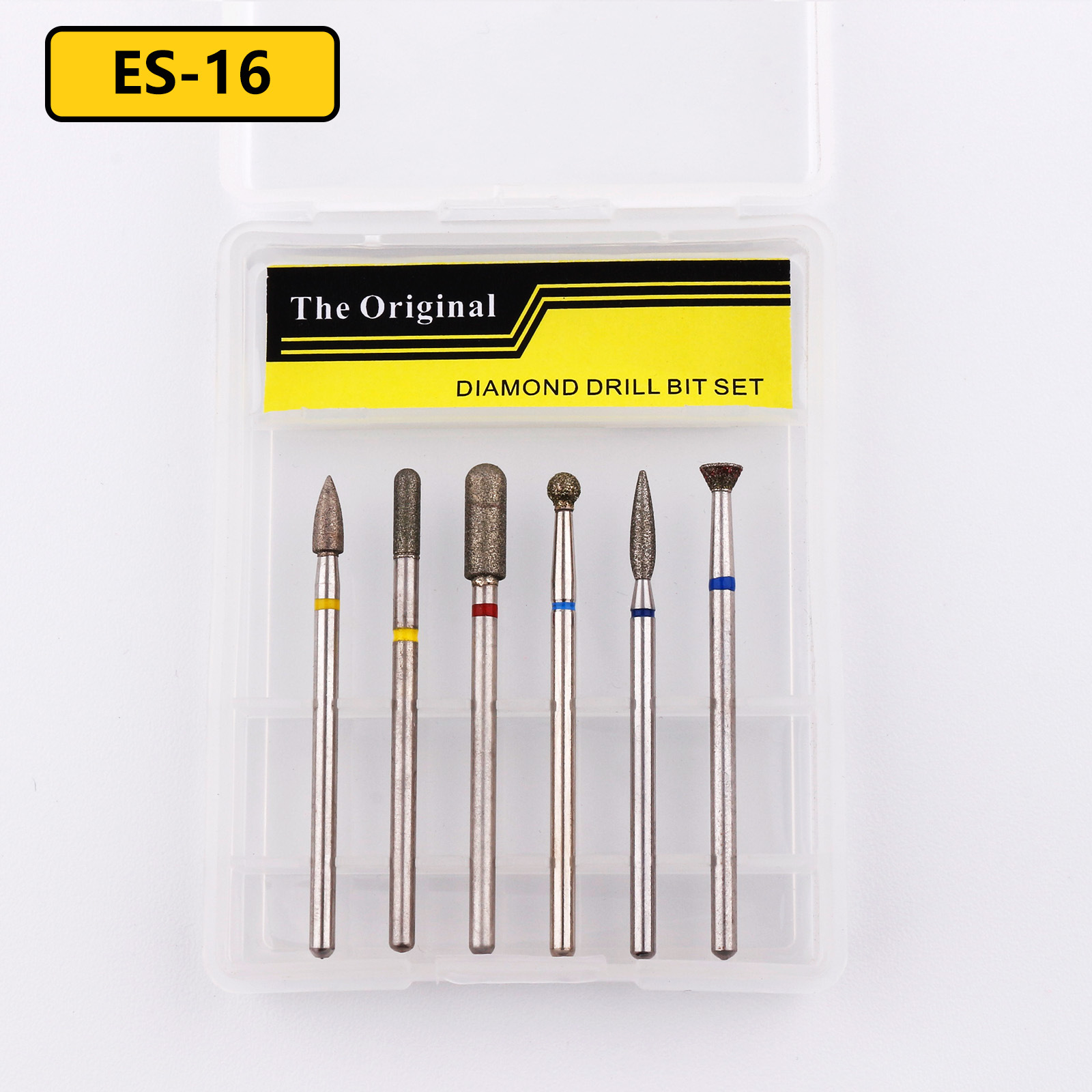 Traje de cabeza de molienda de diamante ruso para uñas 6 traje de cabeza de molienda exfoliante de pretratamiento de alta calidad en caja