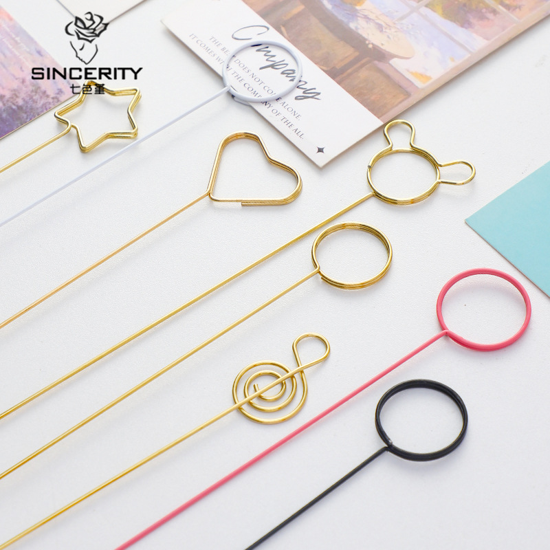 Arnato floral coreano de siete colores tarjeta de felicitación postal tarjeta de metal con decoración de ramo de flores tarjeta floral chapado en oro