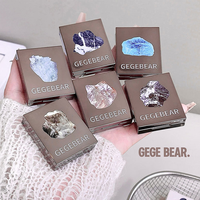 Gege Bear Crystal Diamond Multi-Use Powder Eyeshadow Blush Fine Shimmer Contouring Glitter Daily Use for Students