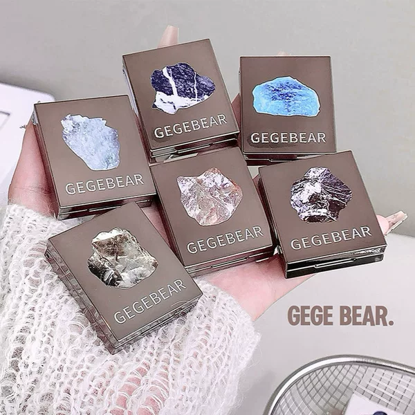 Gege Bear Crystal Diamond Multi-Use Powder Eyeshadow Blush Fine Shimmer Contouring Glitter Daily Use for Students