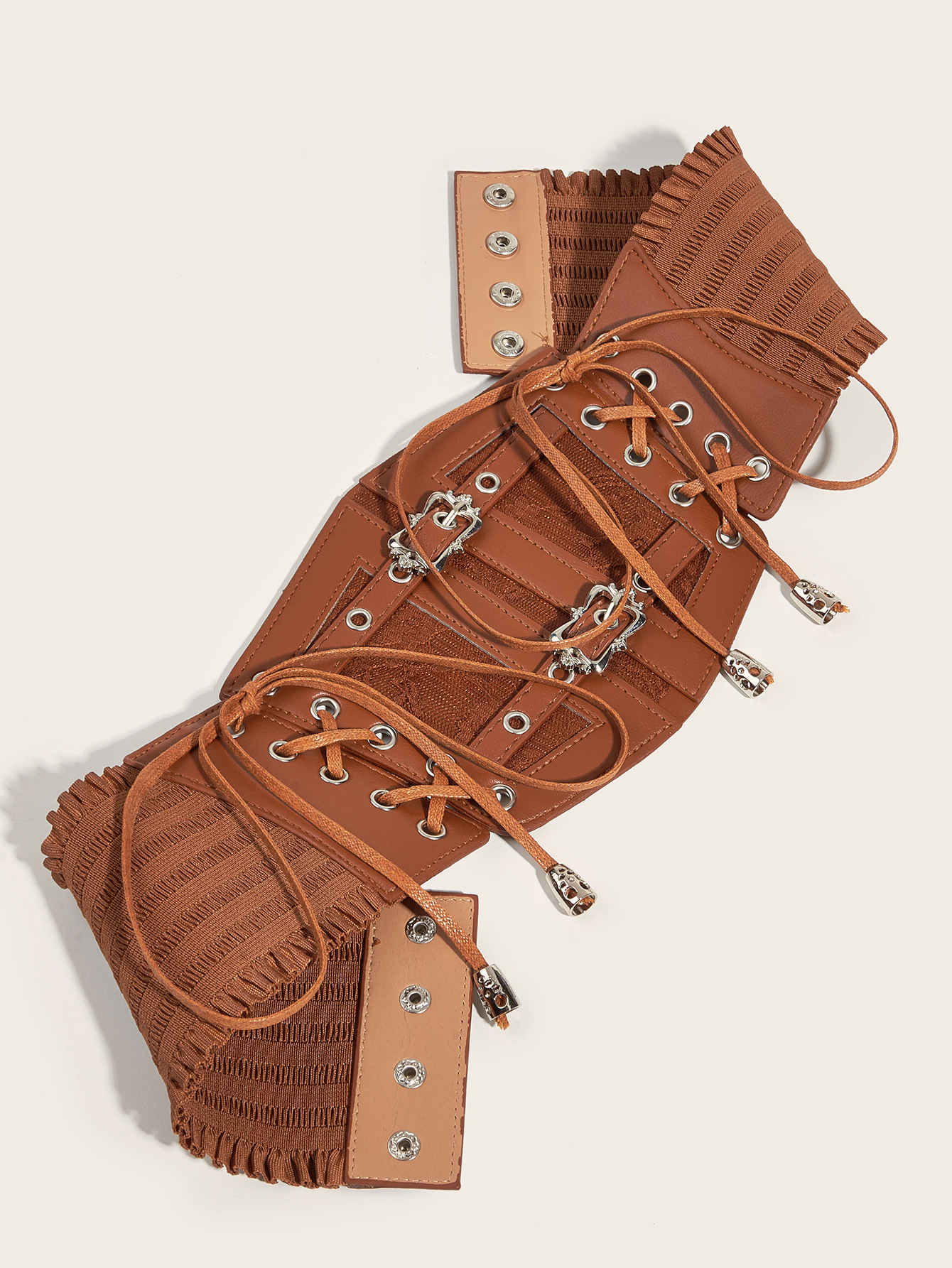 Nový pásek, krajkový pásek, kožený pásek v pase, dámská dekorace, tvarující postavu, evropská a americká retro kovová spona, elastický pas_voghion.com