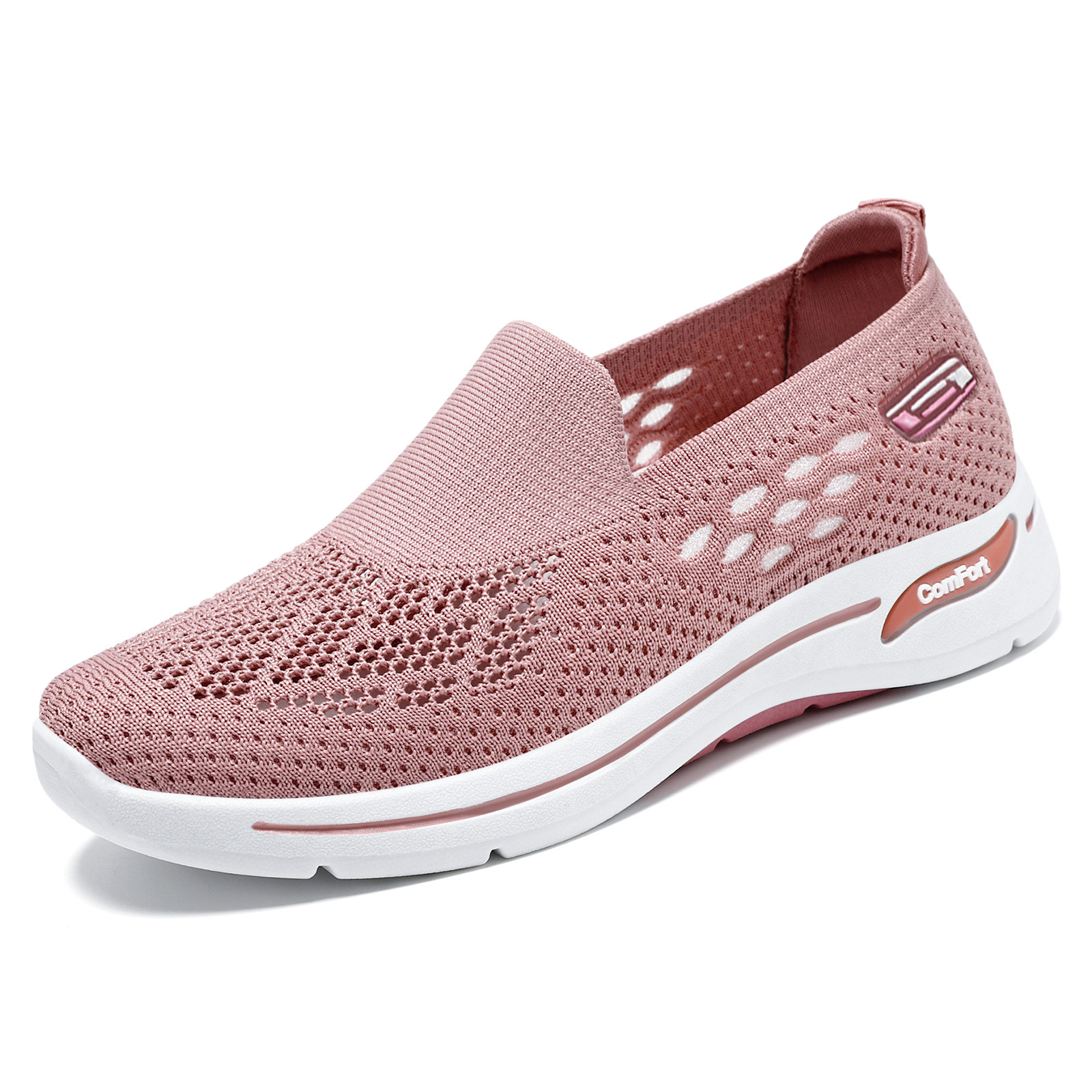 Zapatos de red de mujer procesamiento personalizado zapatos de tela de verano zapatos de caminar zapatos de mujer casuales transpirables zapatos de madres mayores