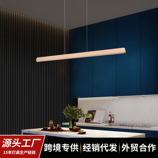 餐厅长条吊灯北欧轻奢艺术简约吊灯餐厅岛台吧台灯茶室咖啡台吊灯-阿里巴巴