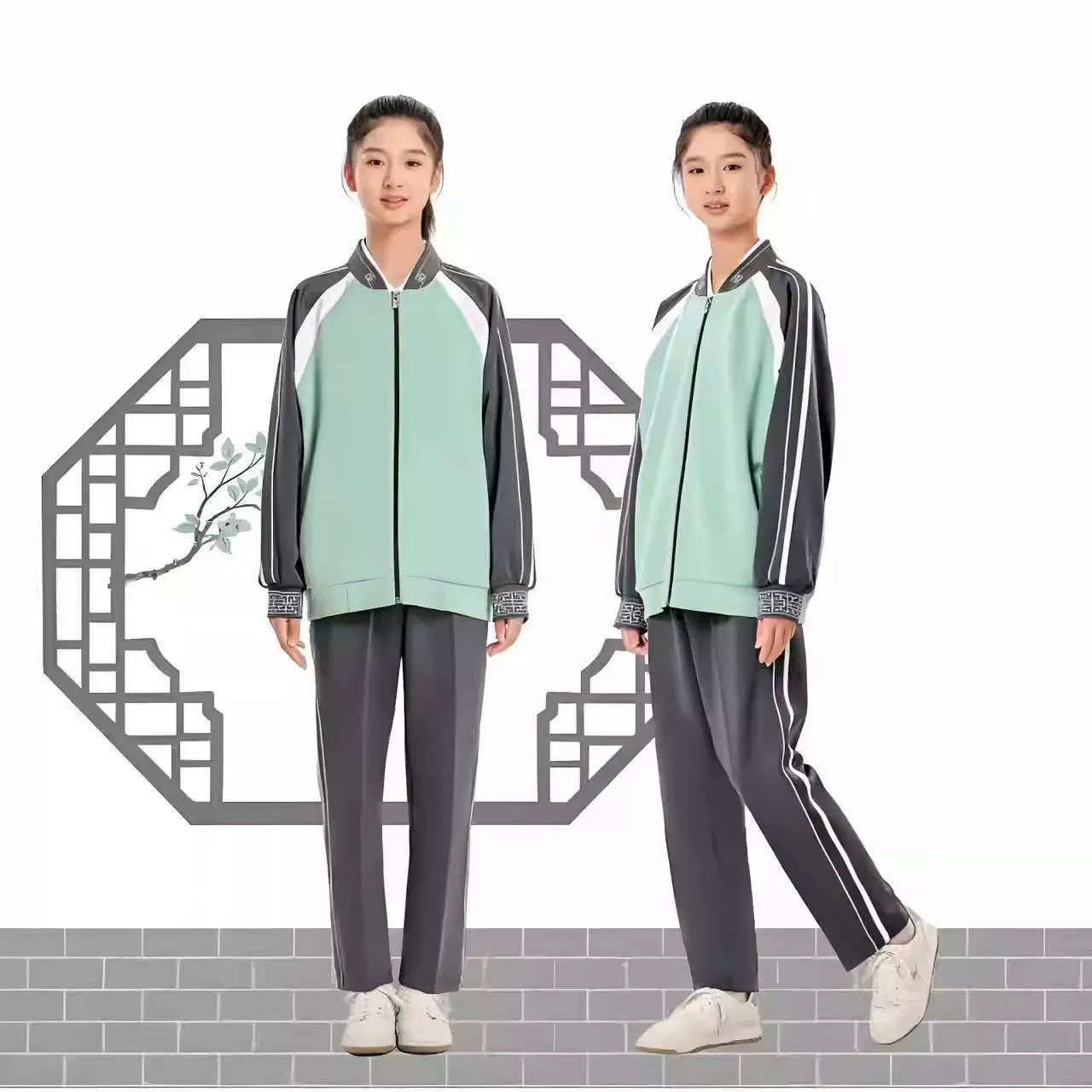 江西省赣州市统一校服小学生套装春秋长袖运动款中学生外套男女款