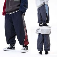 【粉丝专享清仓五折】不退不换男童加绒长裤冬中小童撞色休闲裤潮