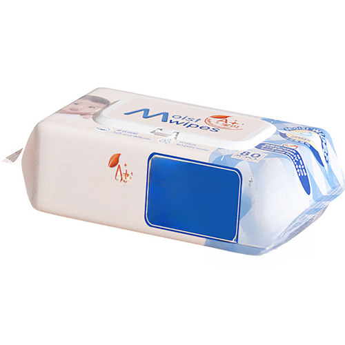 Newborn Baby 80 Sheets Baby Wet Wipes Pregnant Mothers and Babies Hand and Mouth Dedicated Cleaning Wet Paper Towel Bag Pack with Lid 