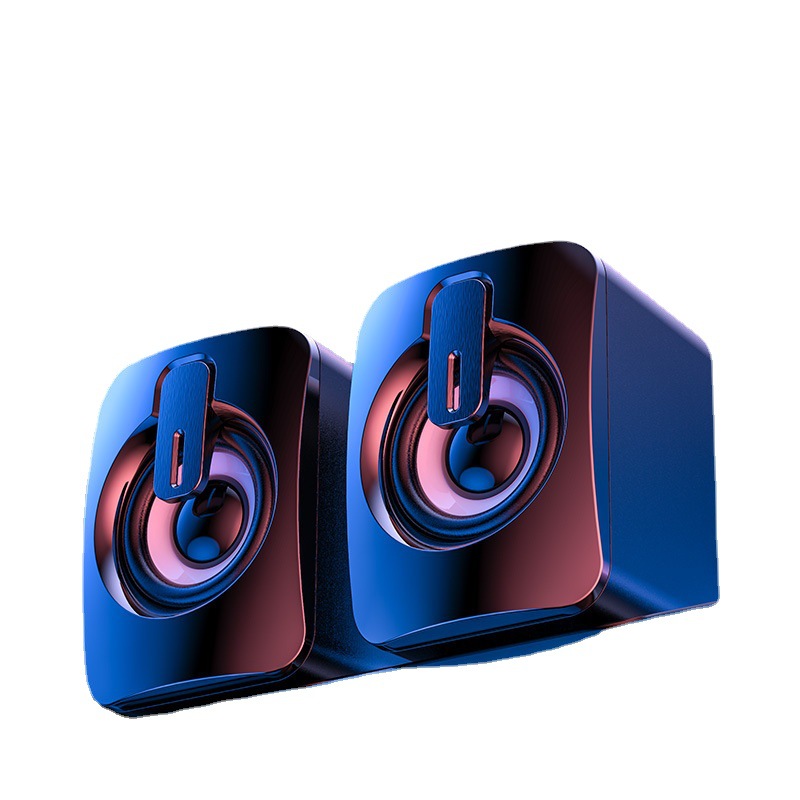 USB ordenador portátil de audio de oficina en casa Juego e-sports de escritorio RGB altavoz colorido con cable de gran volumen