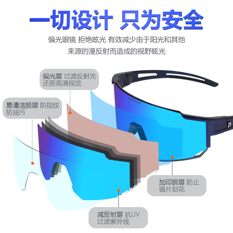 偏光变色公路山地车骑行眼镜户外运动跑步护目镜可佩近视