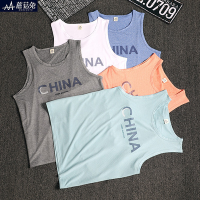 胖童装男童速干背心网眼透气中大童儿童跨栏运动背心宽松一件代发