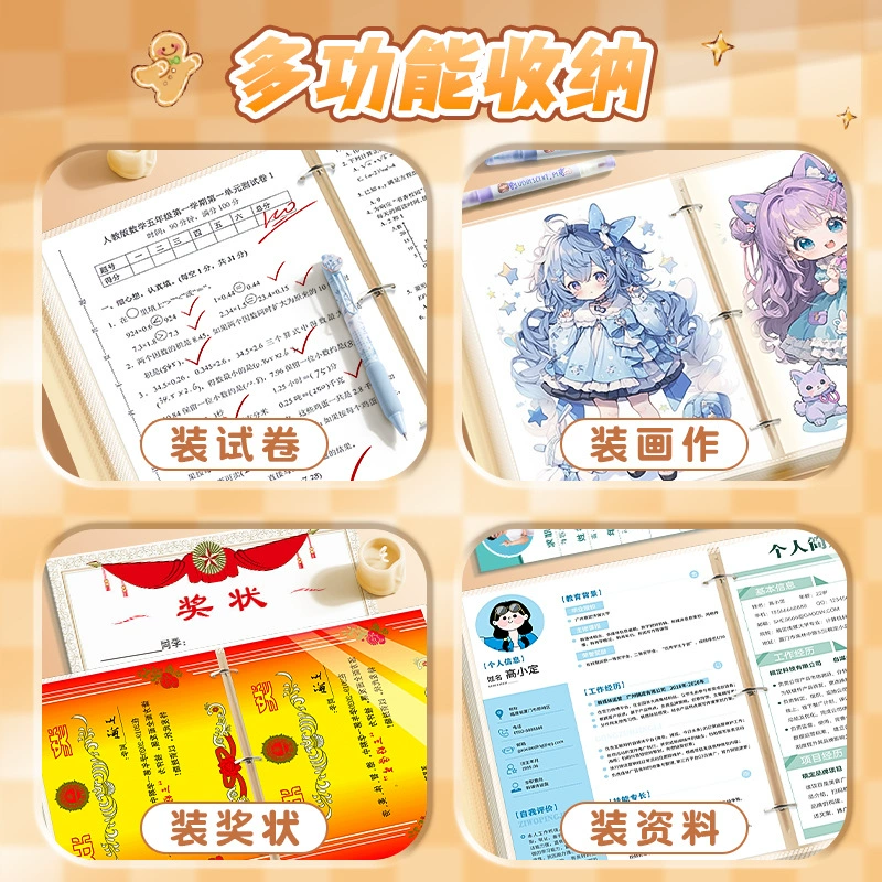 咔巴熊 Growth record book, photoalbum for kindergarten, tear-off sheet, handmade