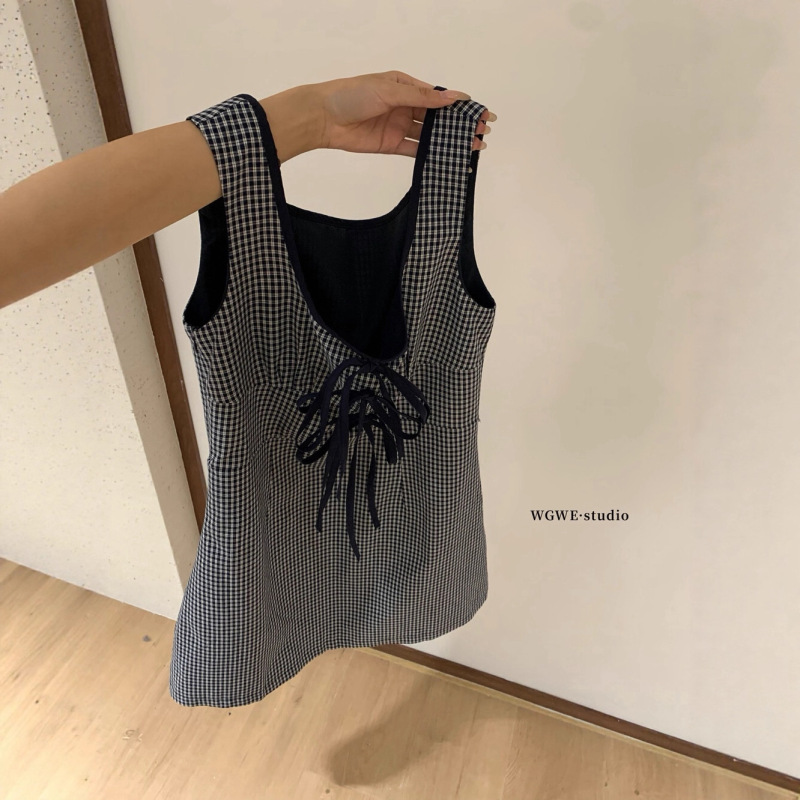 【WGWE】韩系修身设计感吊带短裙+开衫外套两件套套装  W6880#|undefined