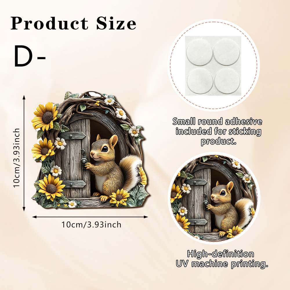 Decoración colgante creativa puerta de hadas puerta jardín micro paisaje diseño de artesanía de madera 2D decoración de la atmósfera del hogar