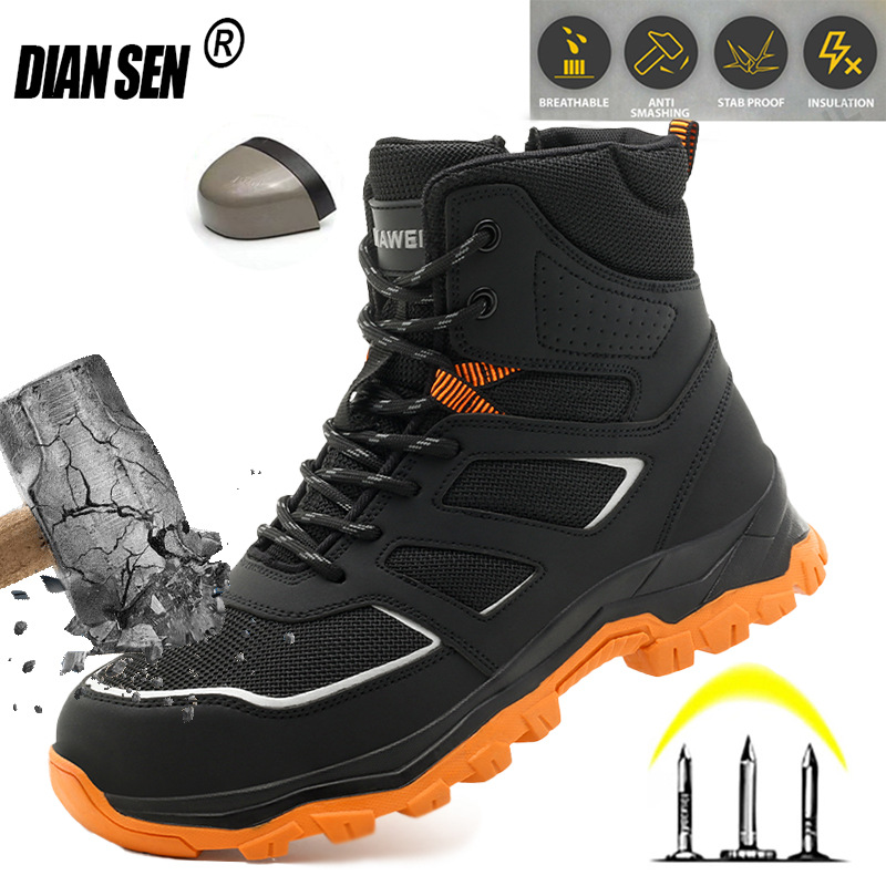 Adults Men's Casual Color Block Round Toe Hiking Boots display picture 3