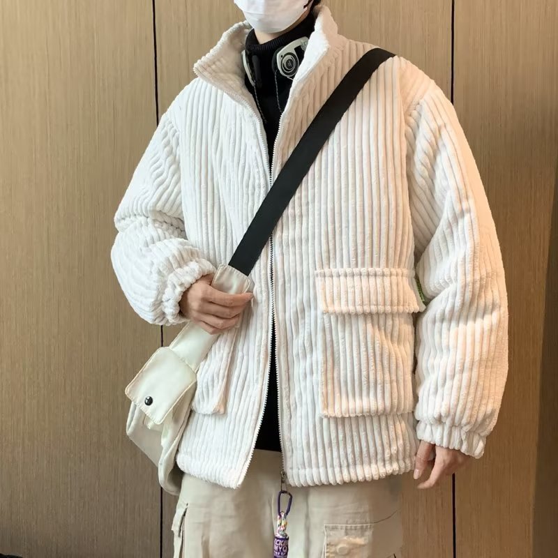 (2개) 일본 빈티지 코듀로이 재킷 유행 브랜드 PI SHUAI 프라이드 스트리트 남자의 가을과 겨울 캐주얼 느슨한 유행 작업 자켓