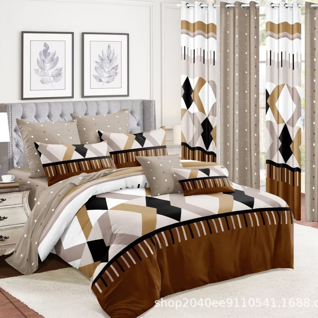 Ropa de cama de cuatro piezas con impresión transfronteriza, ropa de cama de tres piezas, funda de edredón, funda de edredón de primavera y verano infantil, venta al por mayor