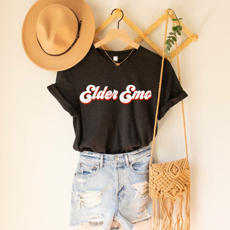 Still Elder Emo Clothing T-Shirt European and American Cross-Border Summer Foreign Trade Short-Sleeved Top
