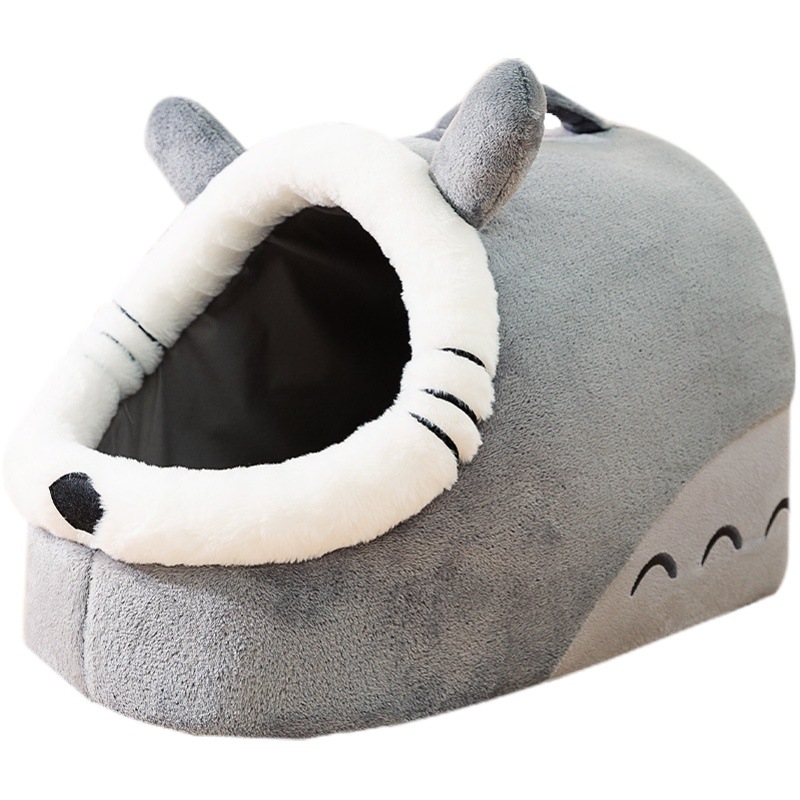 Transfronterizo otoño e invierno cálido perro engrosado compañero divertido semi-cerrado perrera gato Teddy Bomei mascota gato nido