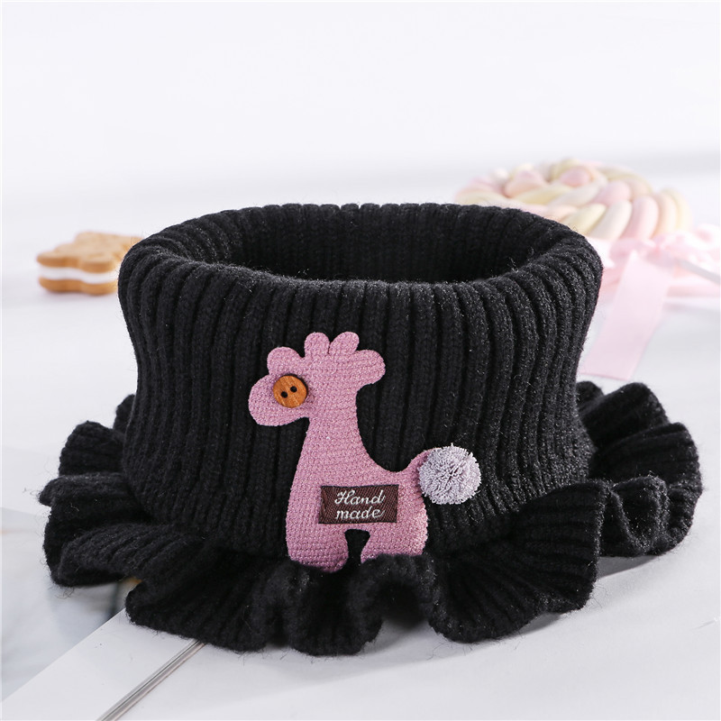 Autumn and Winter Children's Knitted Scarf Windproof Cute All-match Western Style Boys' and Girls' Neck Set Scarf without Neck