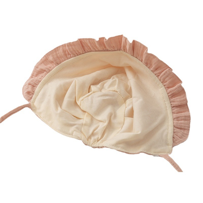 Sombrero de bebé princesa gran brillo delgado sombrero de primavera y otoño sombrero de encaje sombrero cortesano sombrero protector de orejas sombrero de cabeza recién nacido