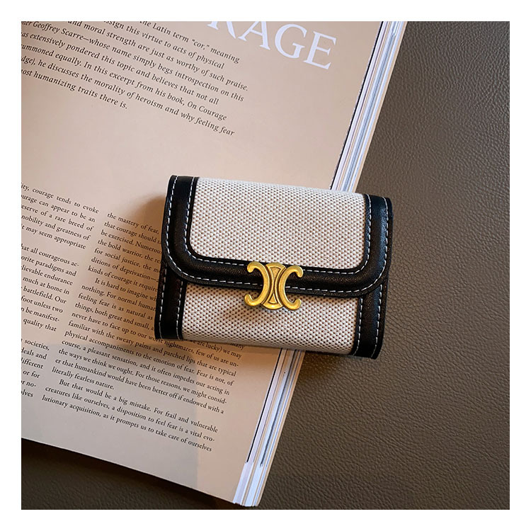 2023 nuevo titular de la tarjeta multi-tarjeta de la mujer pequeña ins estilo ultrafino exquisito lienzo de gama alta Internet celebridad titular de la tarjeta de moda