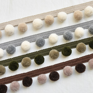 Encrypted Small Fur Ball Curtain Lace Accessories 2cm Multi-Color Fur Ball Stand-Up Clothing Pillow Sofa Skirt Decoration