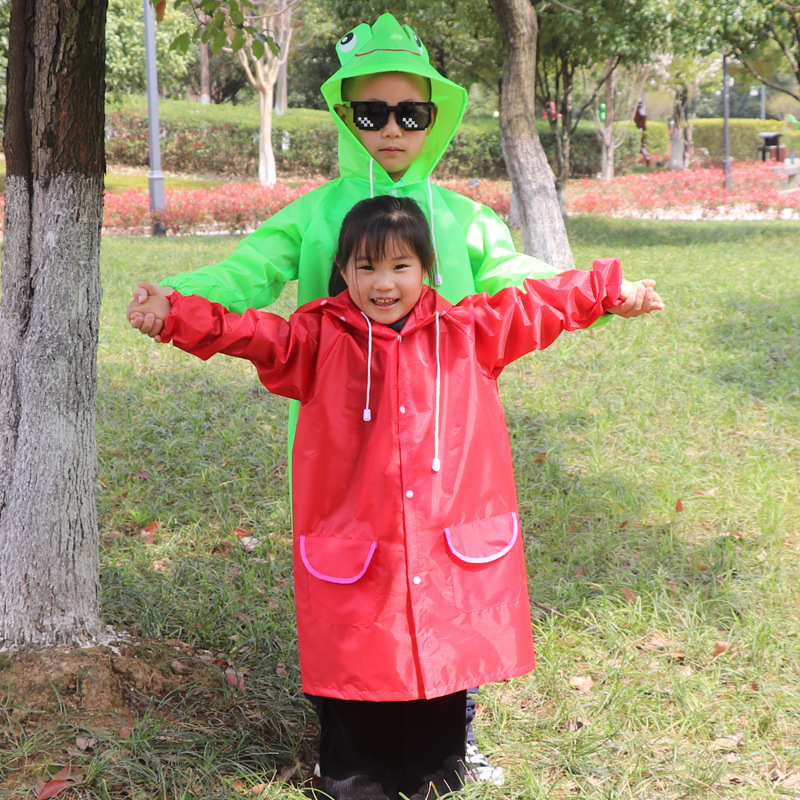 En forma de animal impermeable para niños Jardín de Infantes Escuela primaria femenina Bebé Niños grandes Niños todo el cuerpo engrosado poncho niños y niñas