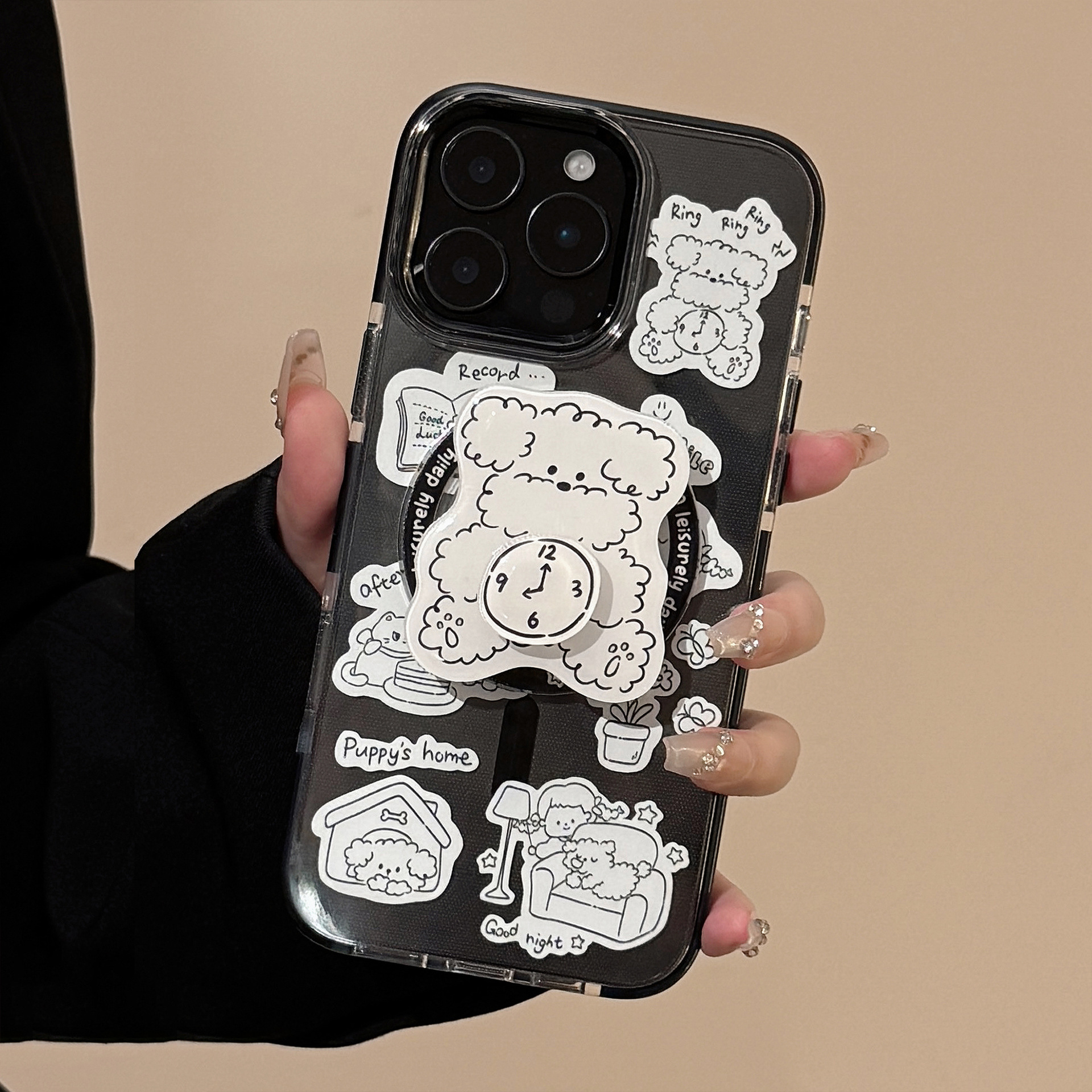 Magnetic Protective Phone Case With Rotating Stand For Iphone_voghion.com